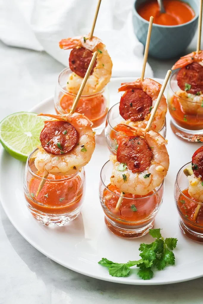 Grilled Shrimp and Chorizo Appetizers