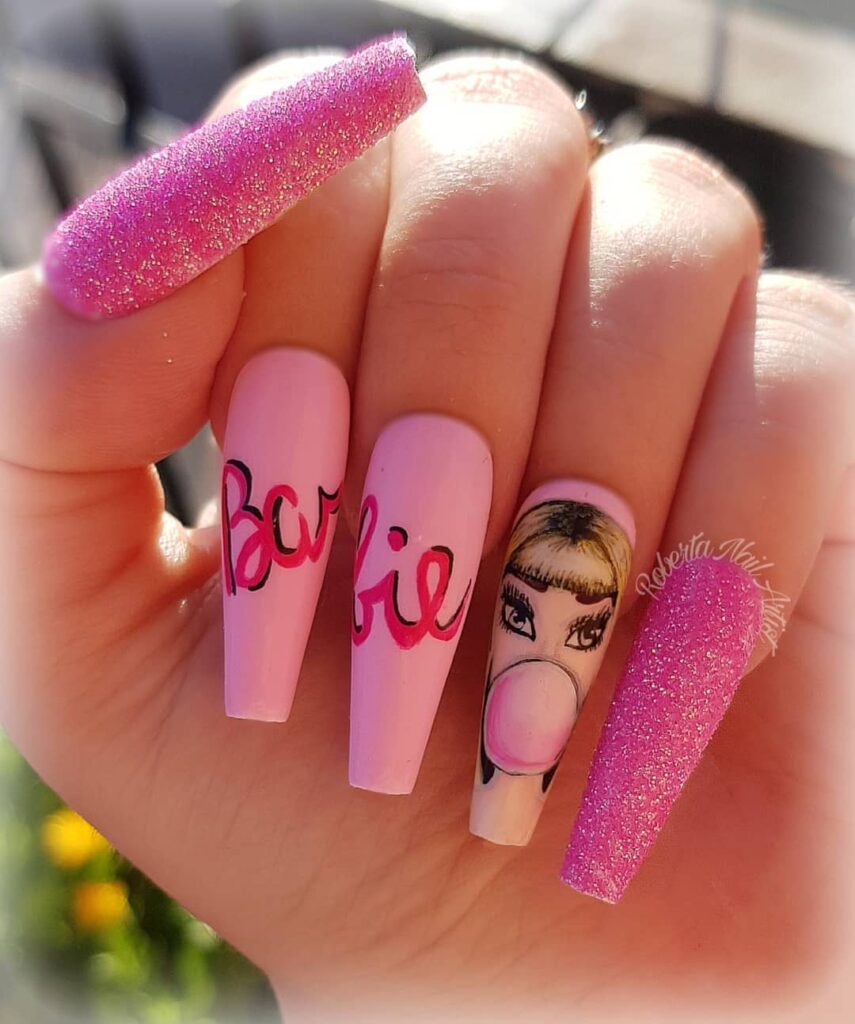 Hand Made Barbie Nails