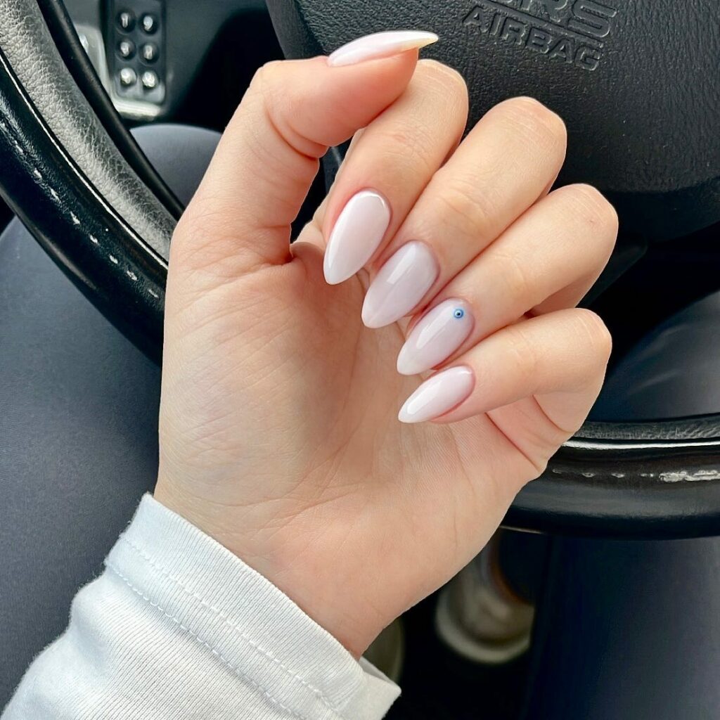Old Money Milky Nails