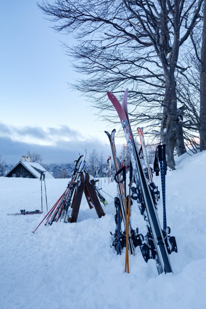 Skis, Ski Boots, and Poles
