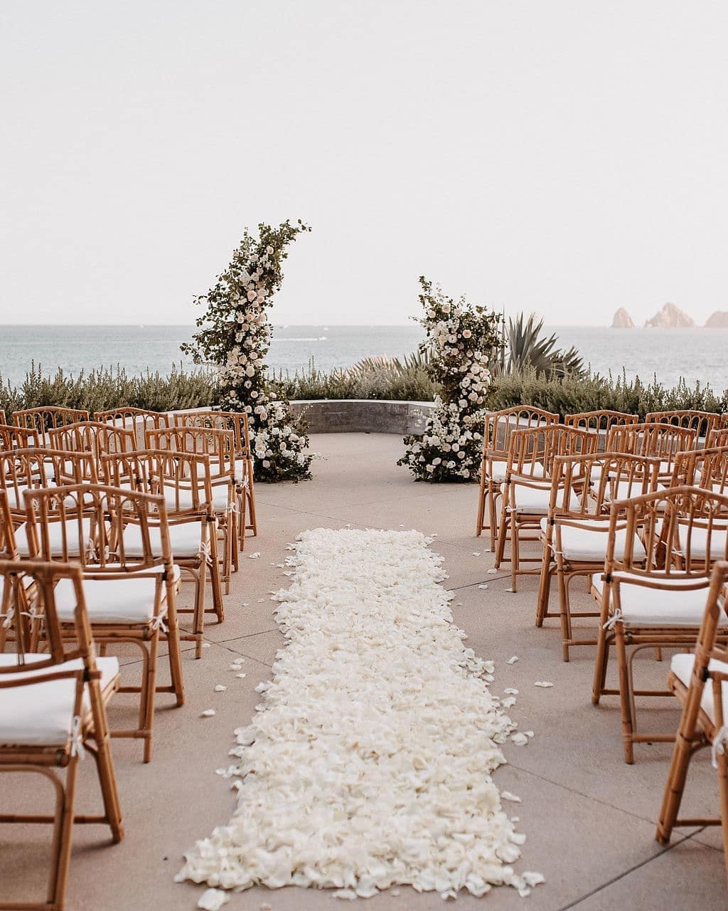 Boho Floral Arch Wedding Aisle Design