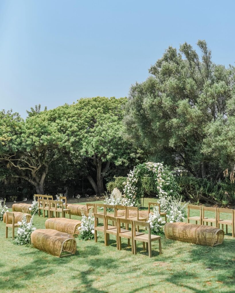Gorgeous Garden Wedding Aisle Setting