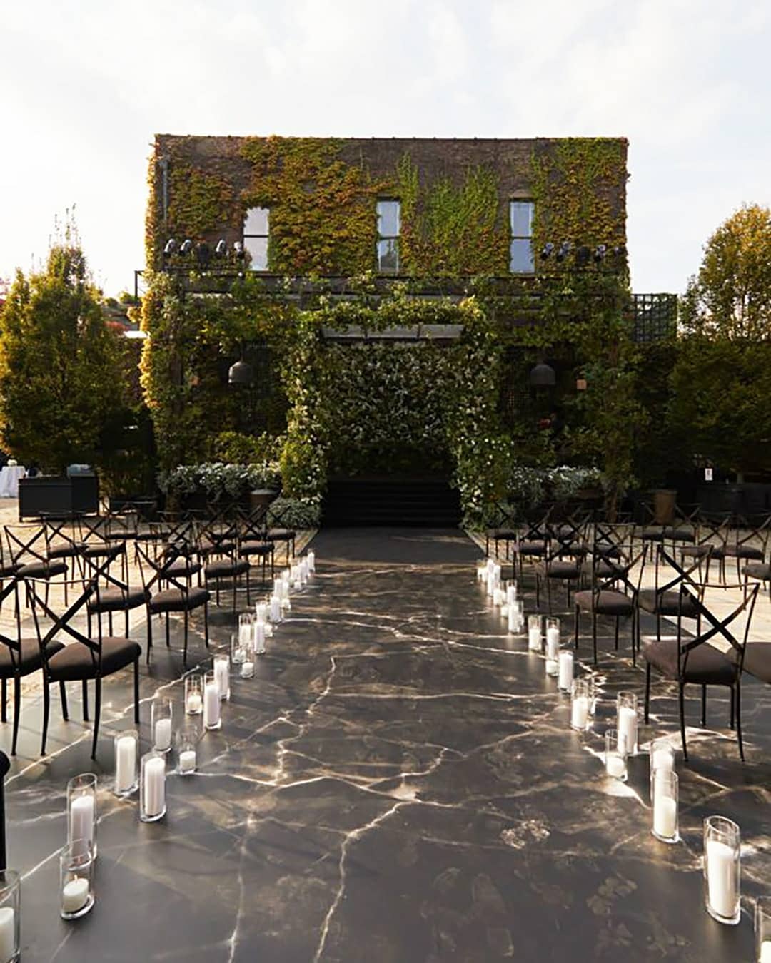 Traditional Neutral Wedding Aisle