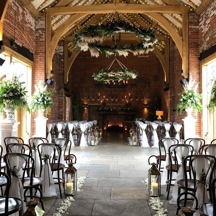 Wedding Aisle Decor With Candles And Petals