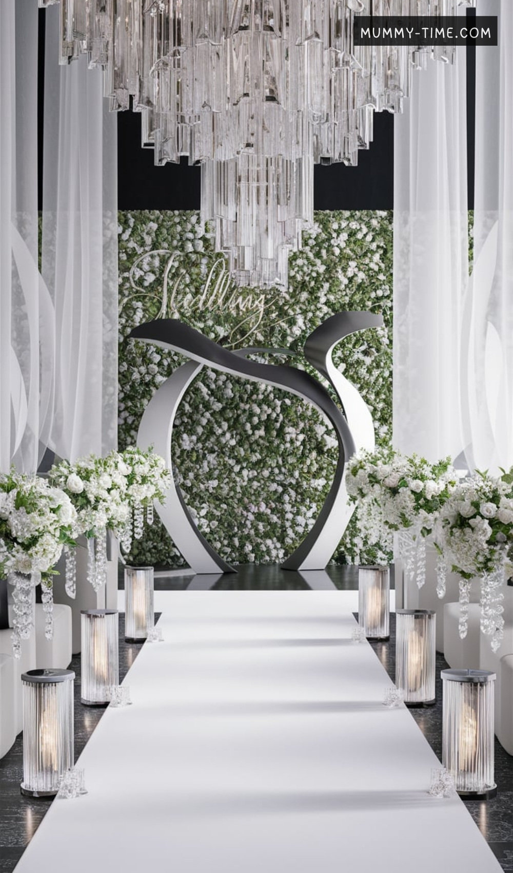 White Royal Wedding Aisle Design