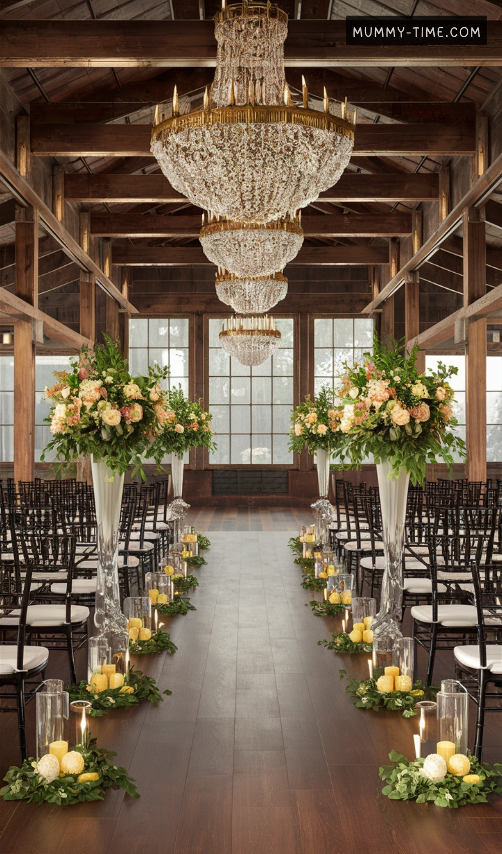 Majestic Wedding Aisle Decor