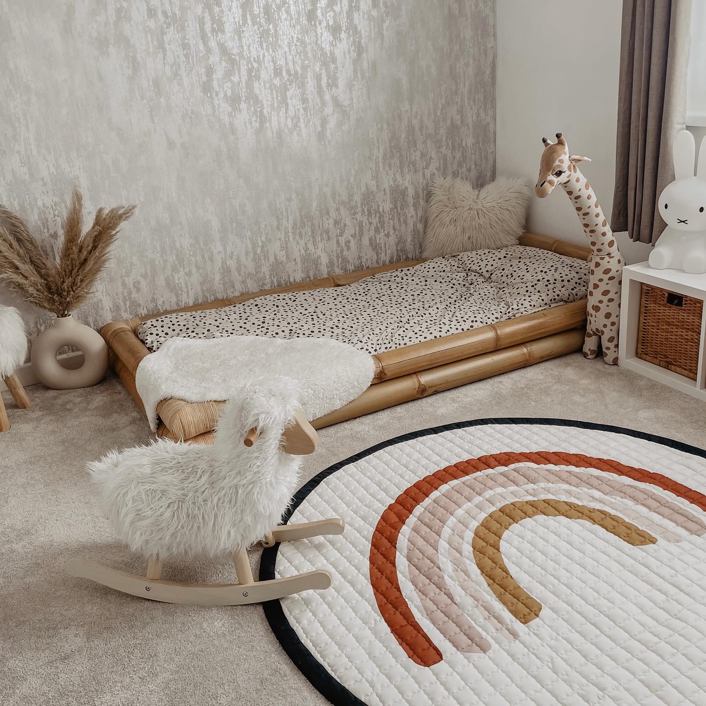 Bamboo Bed Neutral Toddler Bedroom