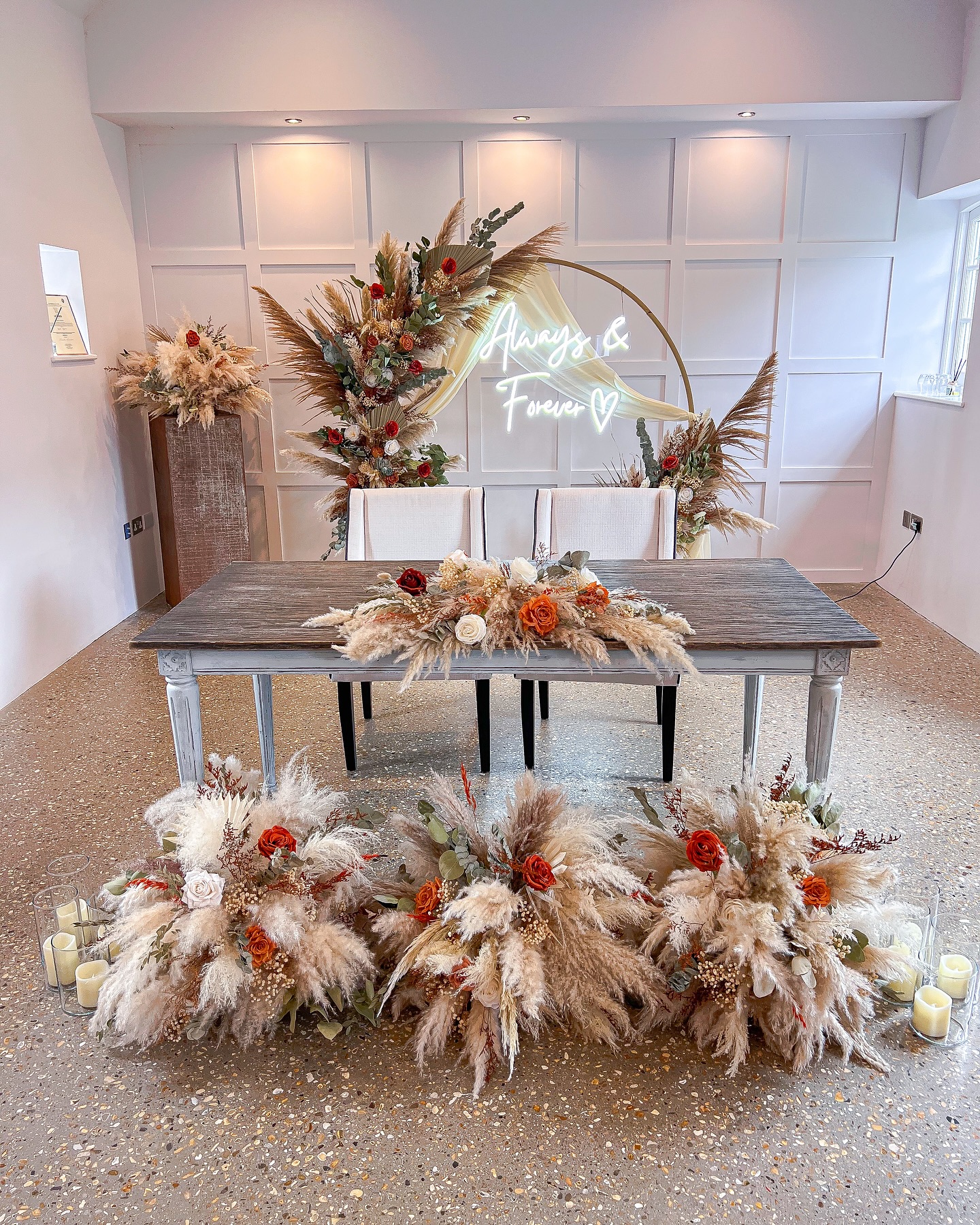 Bohemian Burnt Orange Wedding Decor