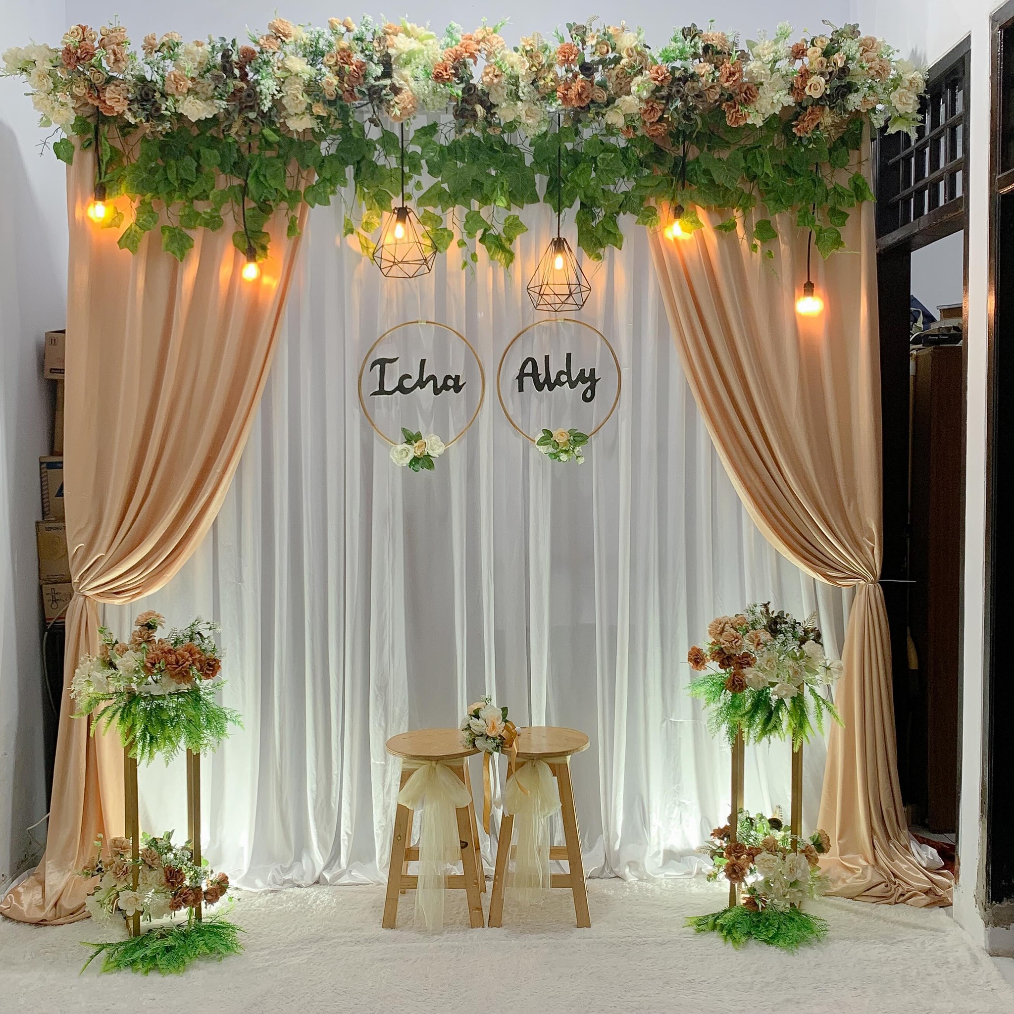 Curtain Style Weeding Backdrop