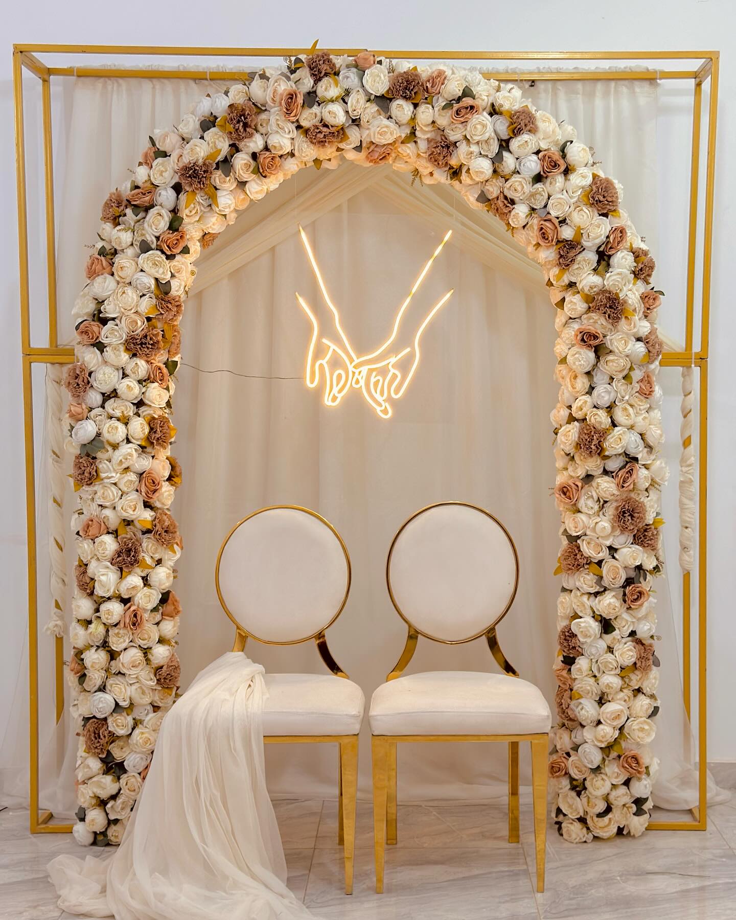 Eclectic DIY Wedding Backdrop