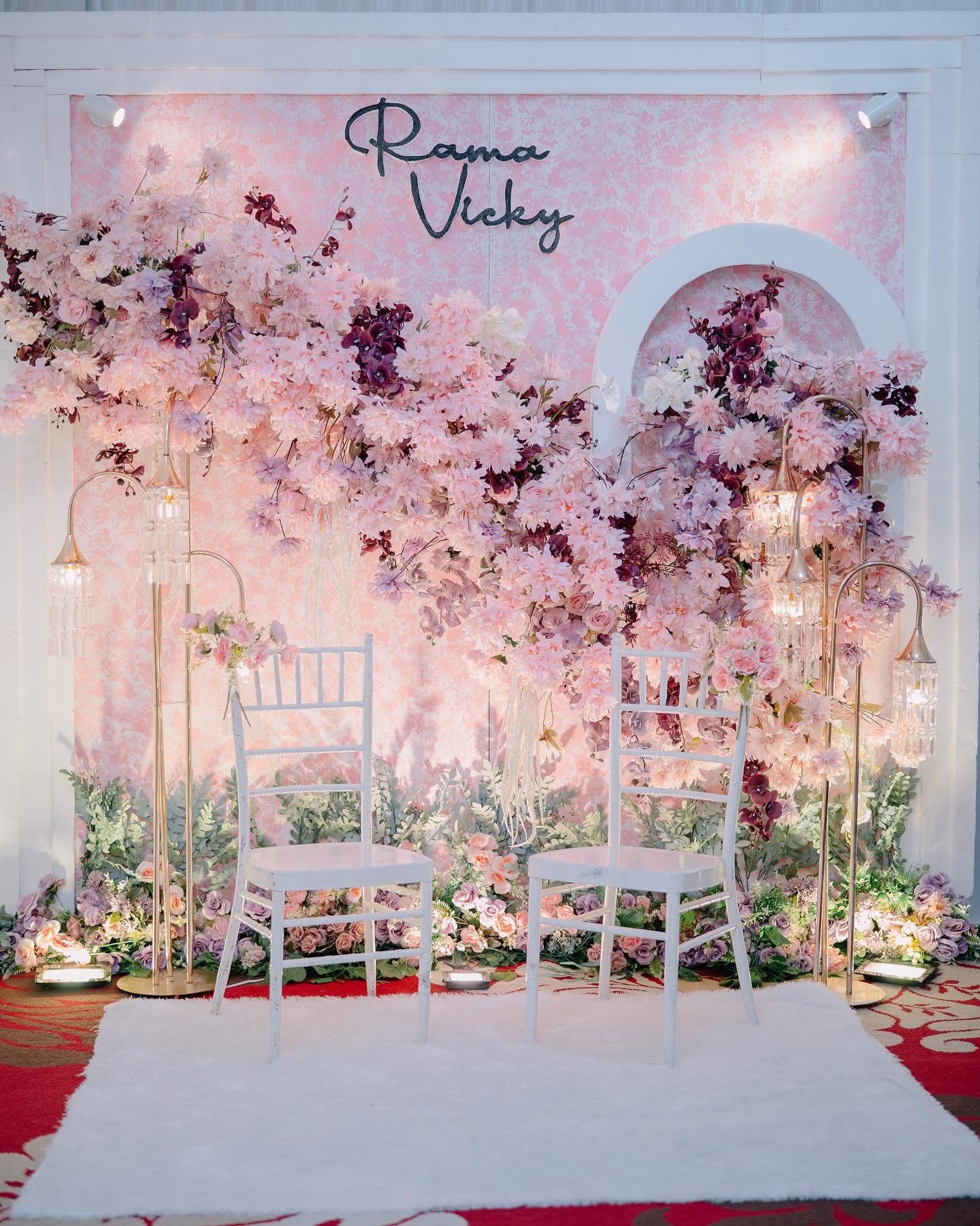 Pastel Floral Backdrop Setting