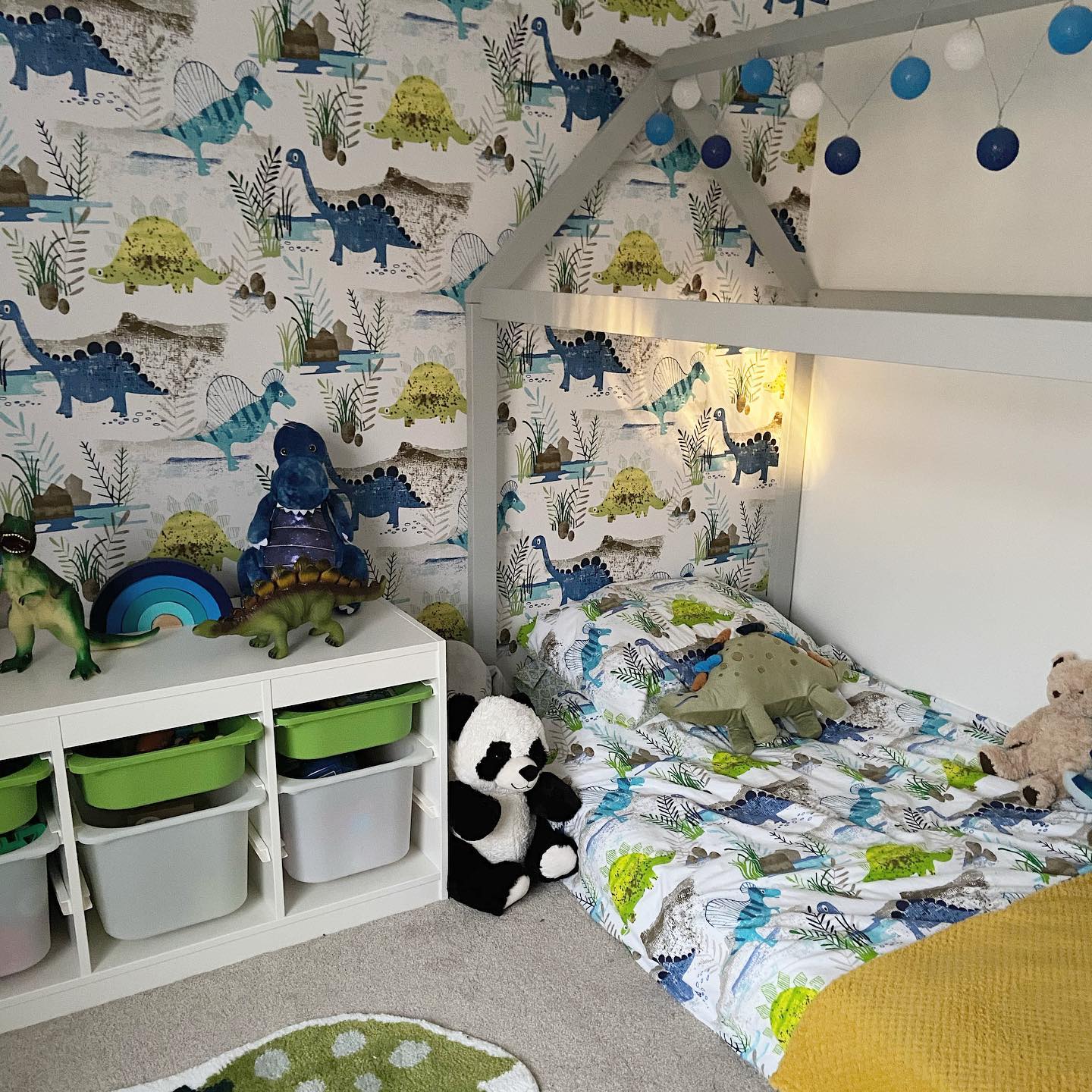Toddler Bedroom With Dinosaur Wallpaper