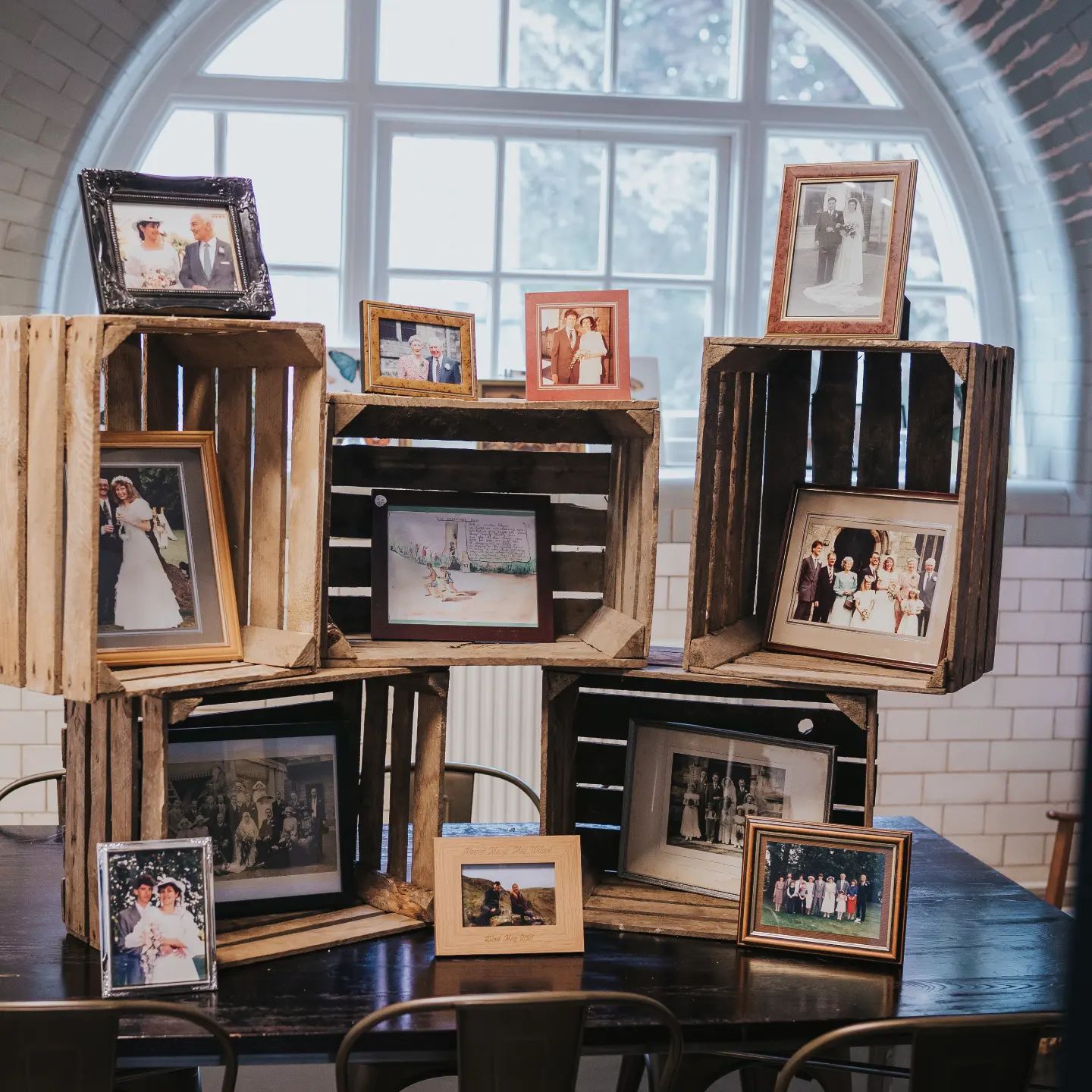 Wooden Boxes Memory Table For Weddings