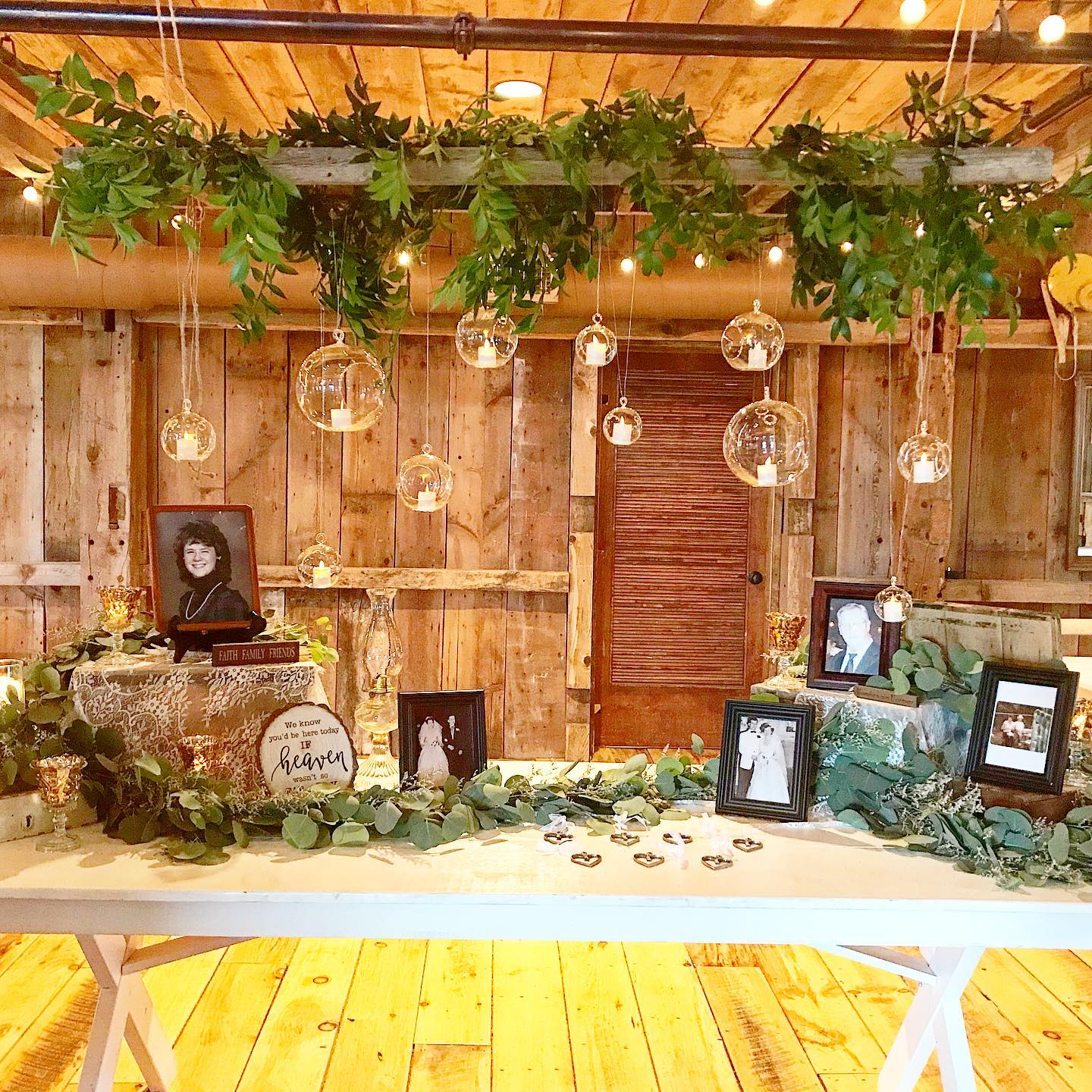 Memory Table With Hanging Candles