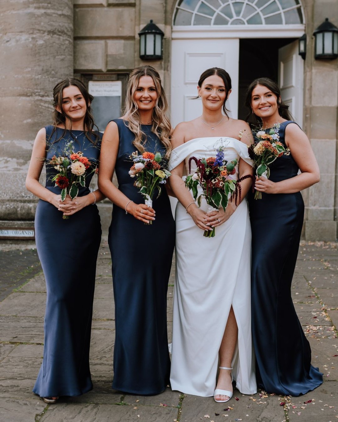 Midnight Navy Satin Bridesmaid Dress