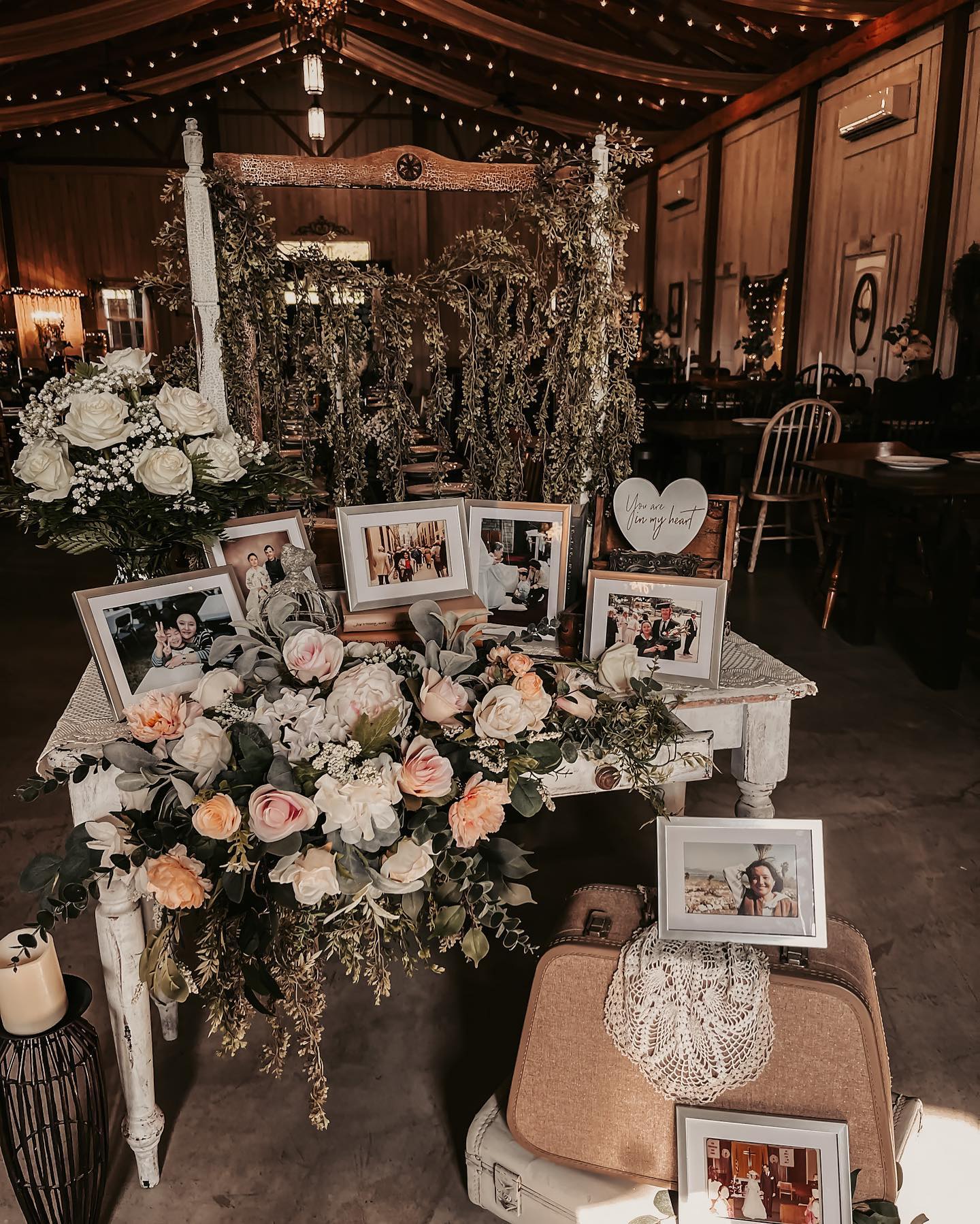 Rustic Style Memory Table Display