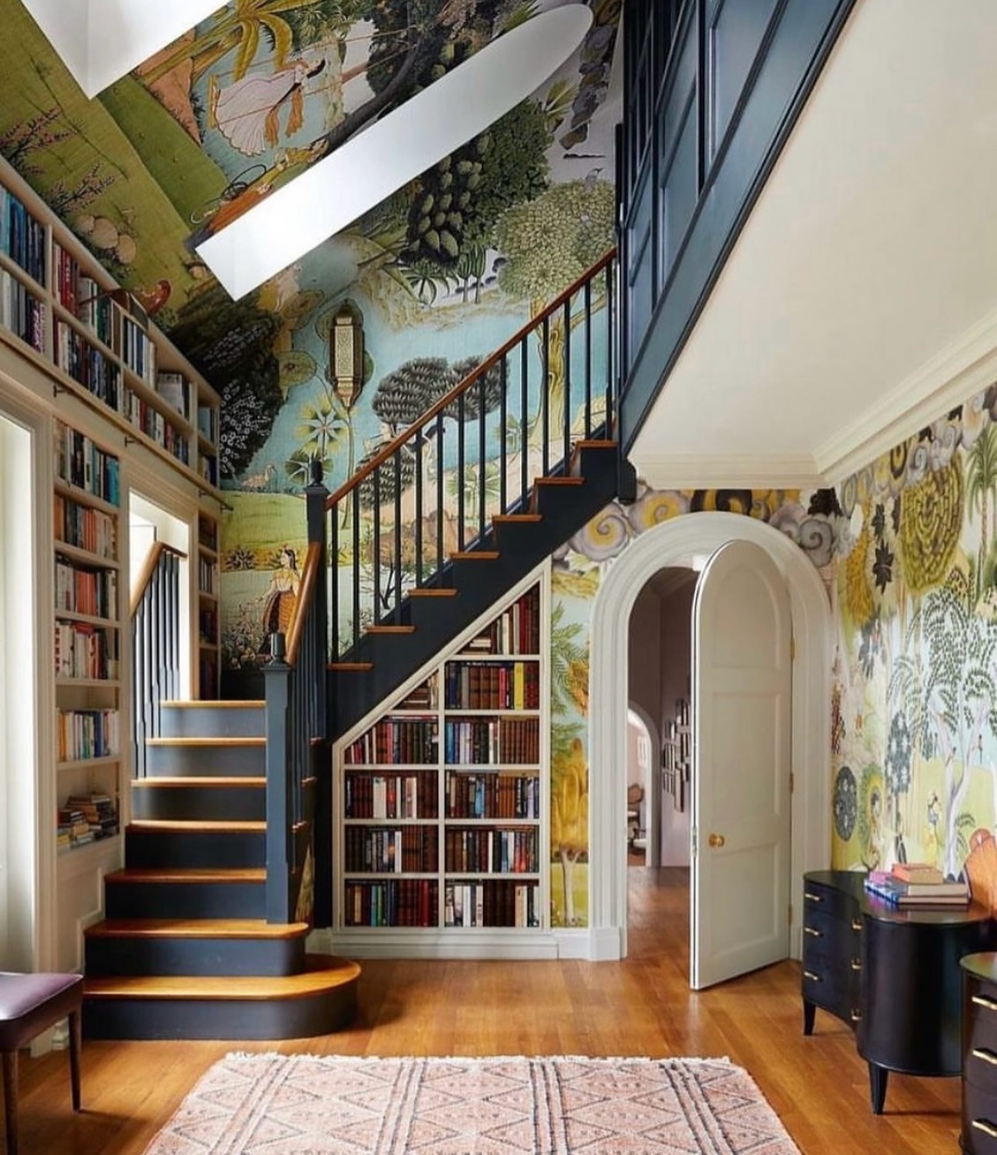 Stairs Home Library Design