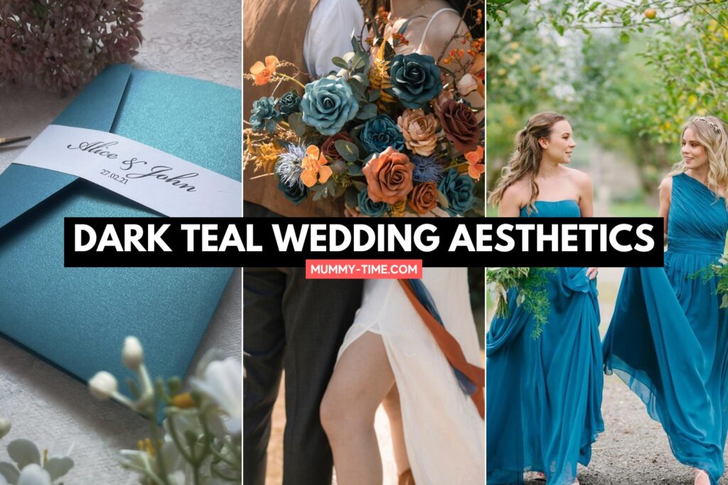 dark teal wedding aesthetics