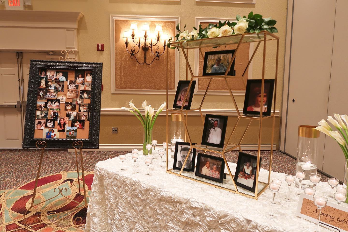 Creative Memory Table Wedding Display