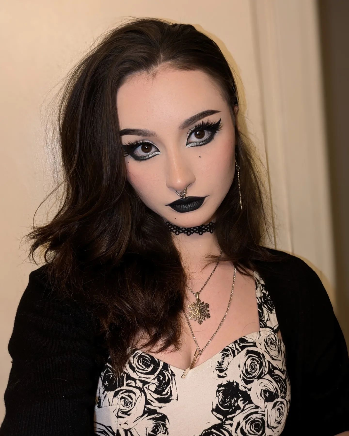 Black And Silver Goth Makeup