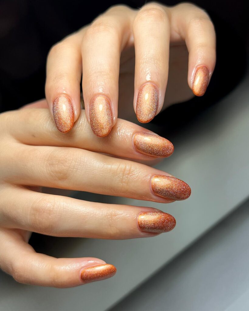 Copper glow with Rainbow cat eye