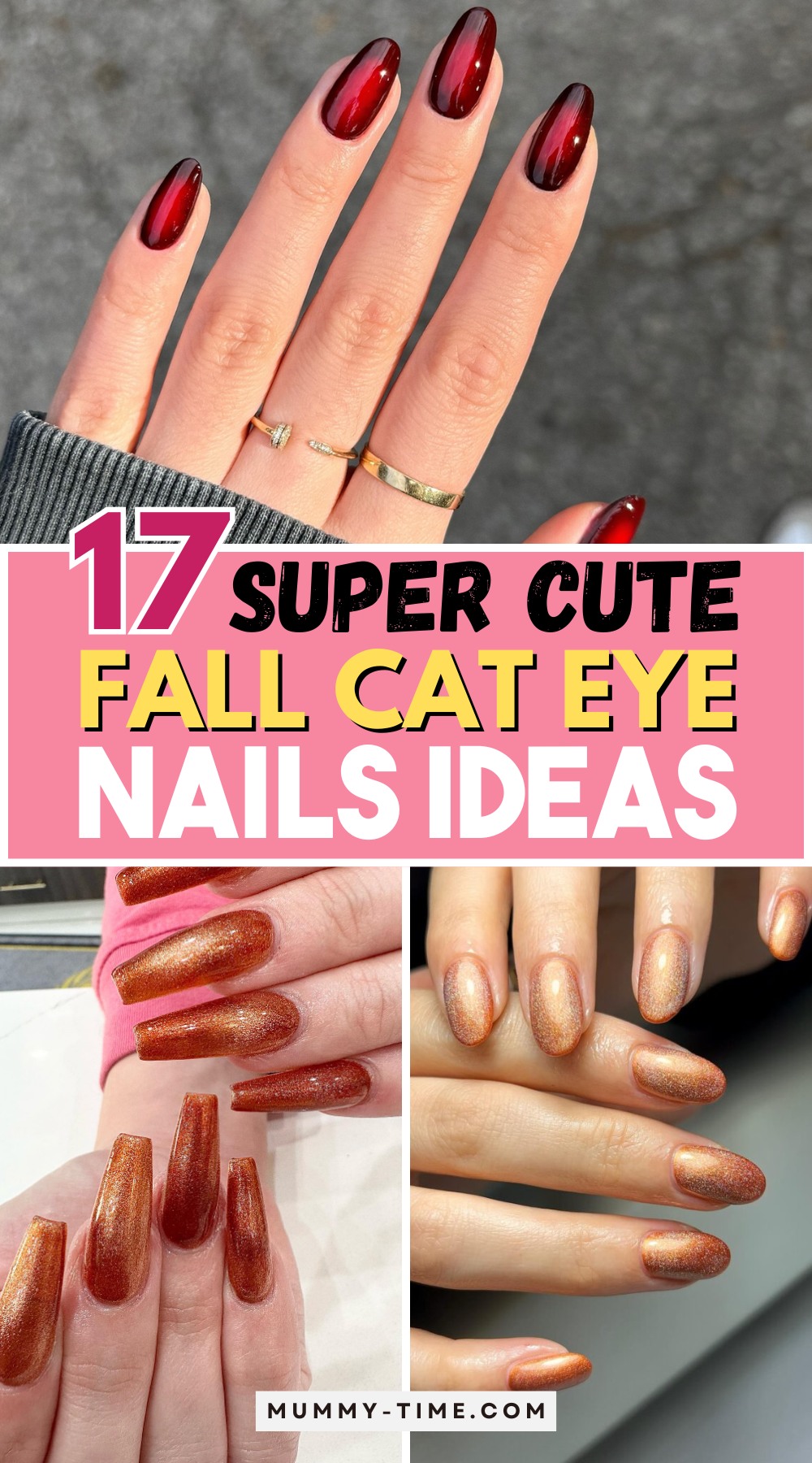 Fall Cat Eye Nails Designs