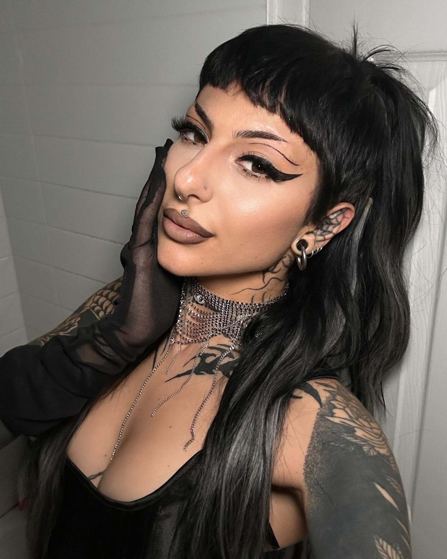 Glam Ghoul With Long Winged Eyeliner