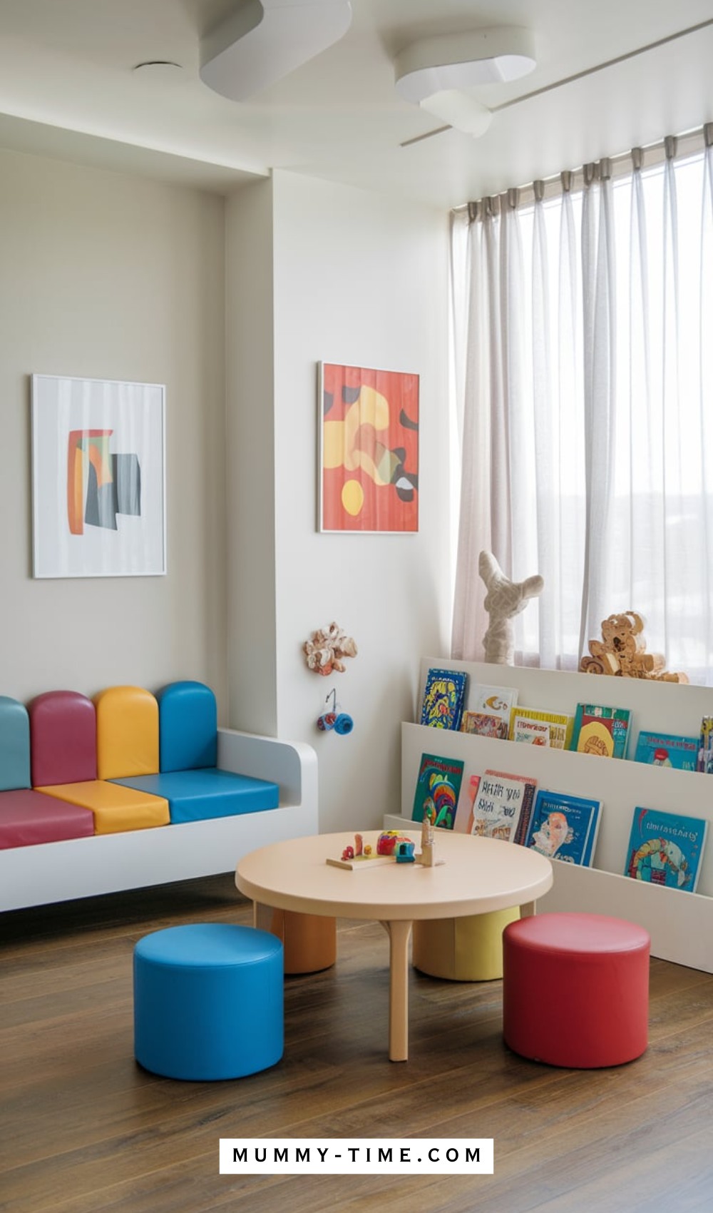 Organized Playroom Decor With Kids Bookshelf