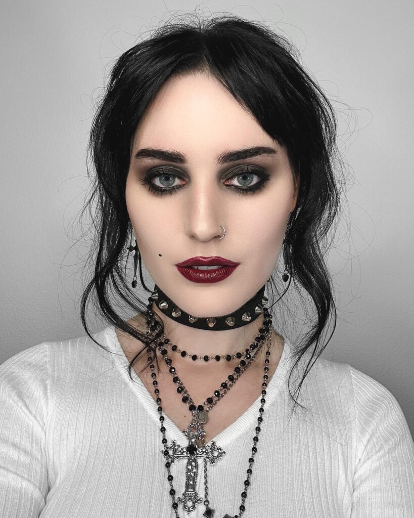 Black Eyeshadow Goth Girl Makeup