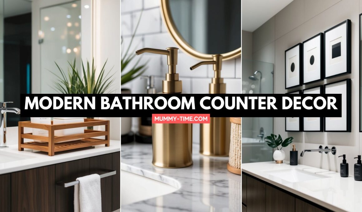Modern Bathroom Counter Decor