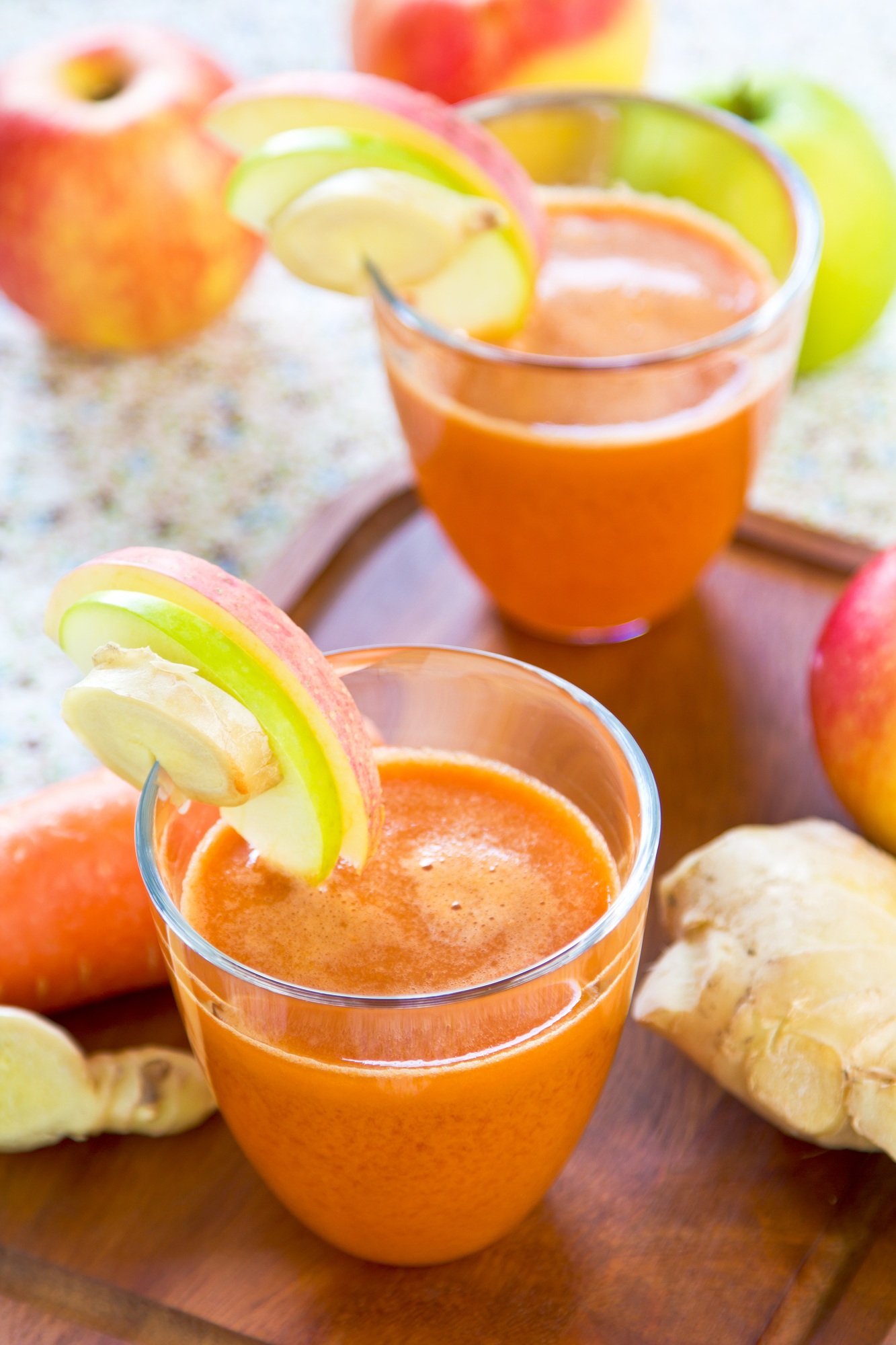 Carrot with Apple and Ginger juice