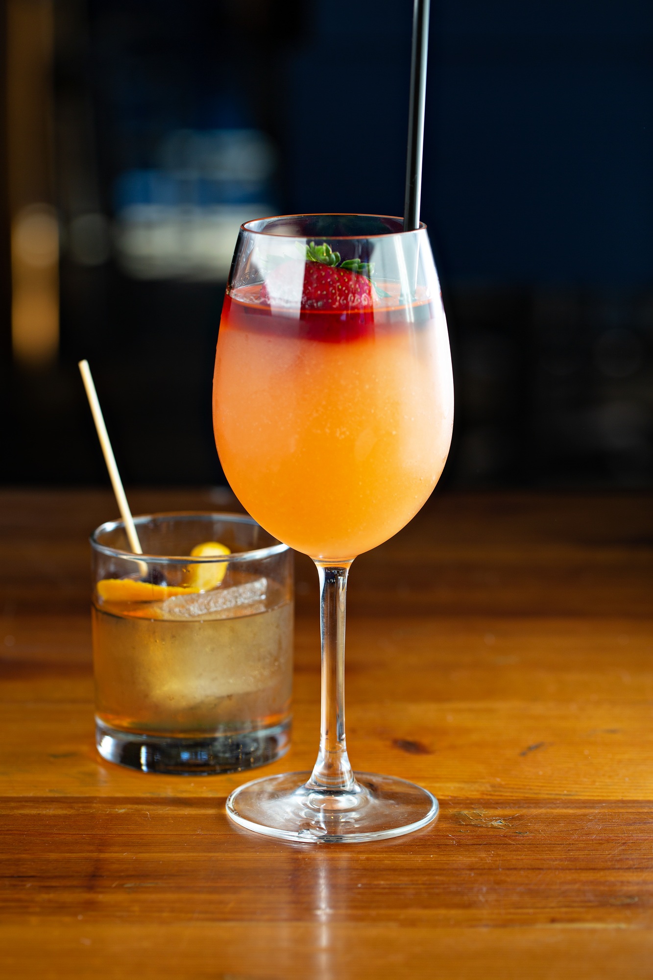 Frose cocktail on the bartop