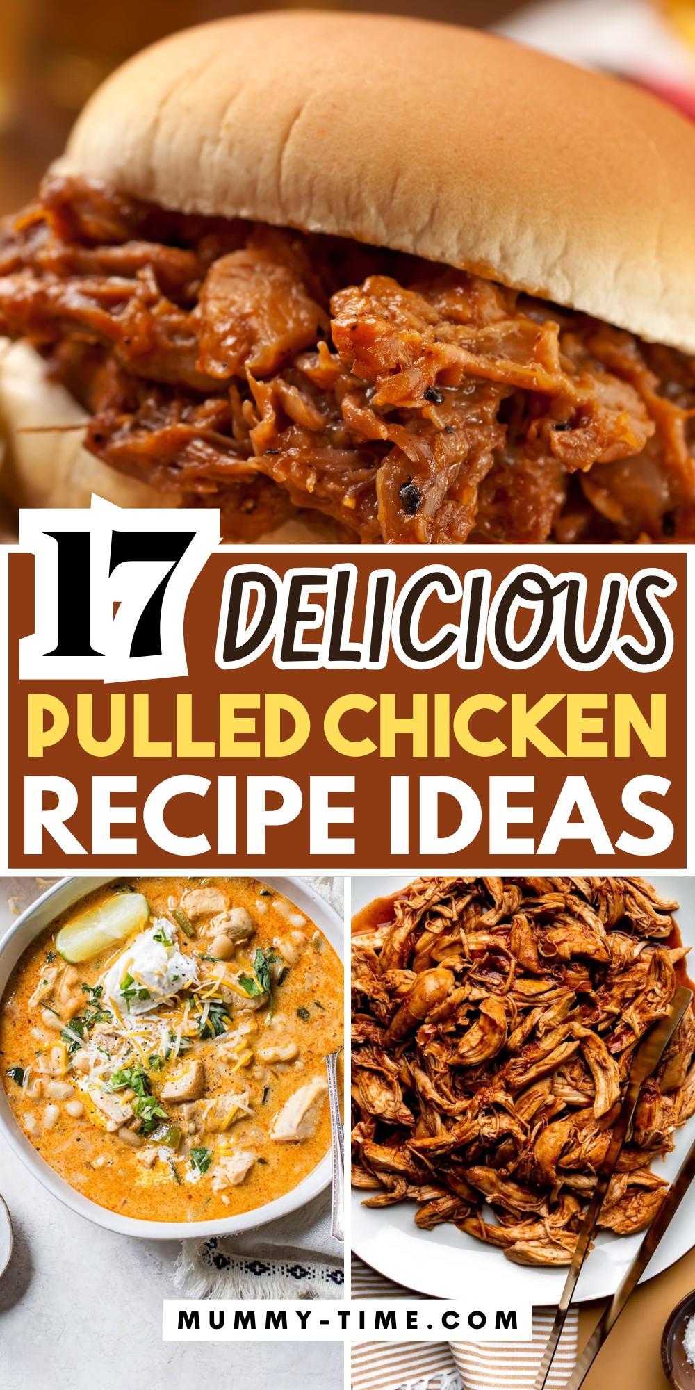 Delicious Pulled Chicken Recipes-pin