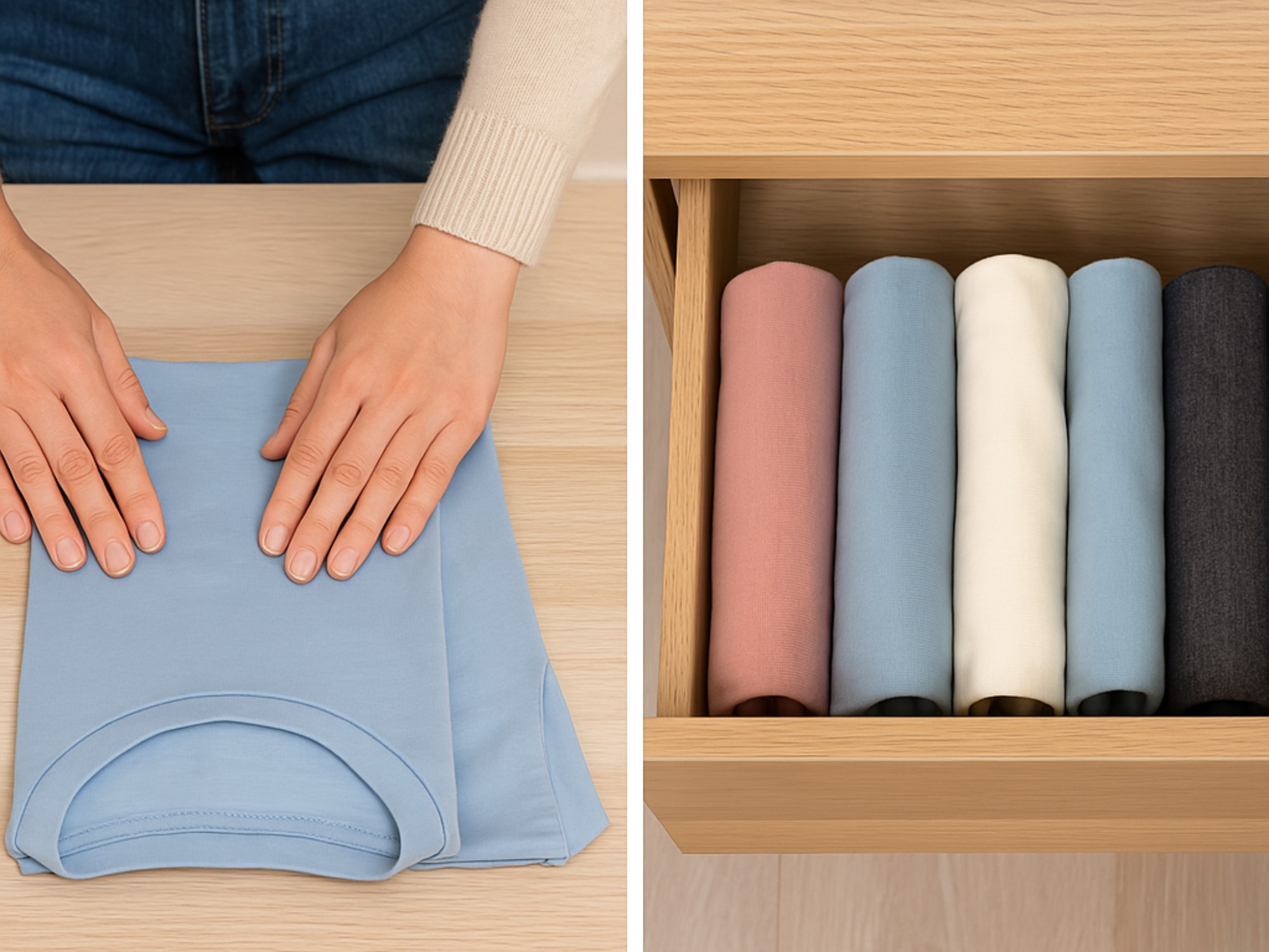 Use the Vertical Fold (a.k.a. the File Fold)