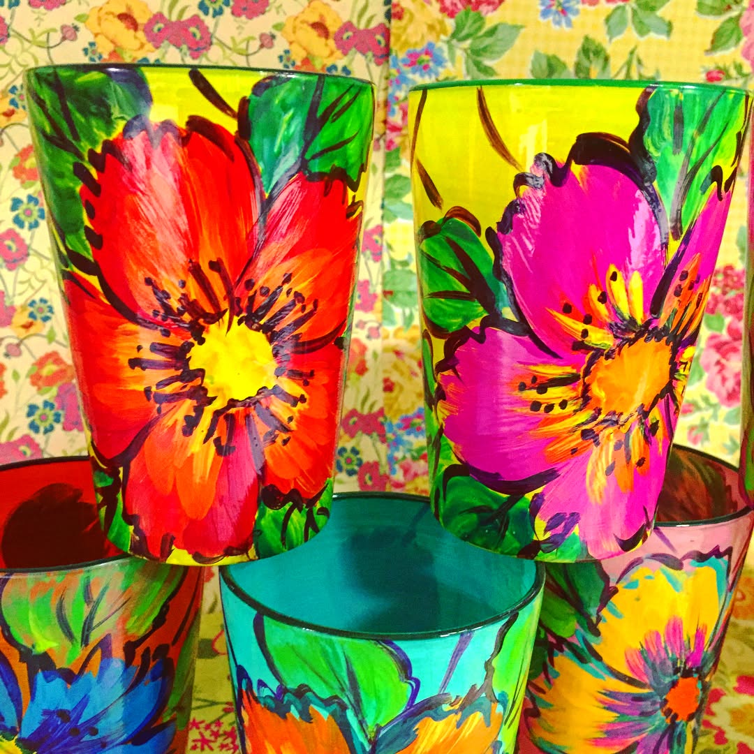 Bright-Colored Glass Art