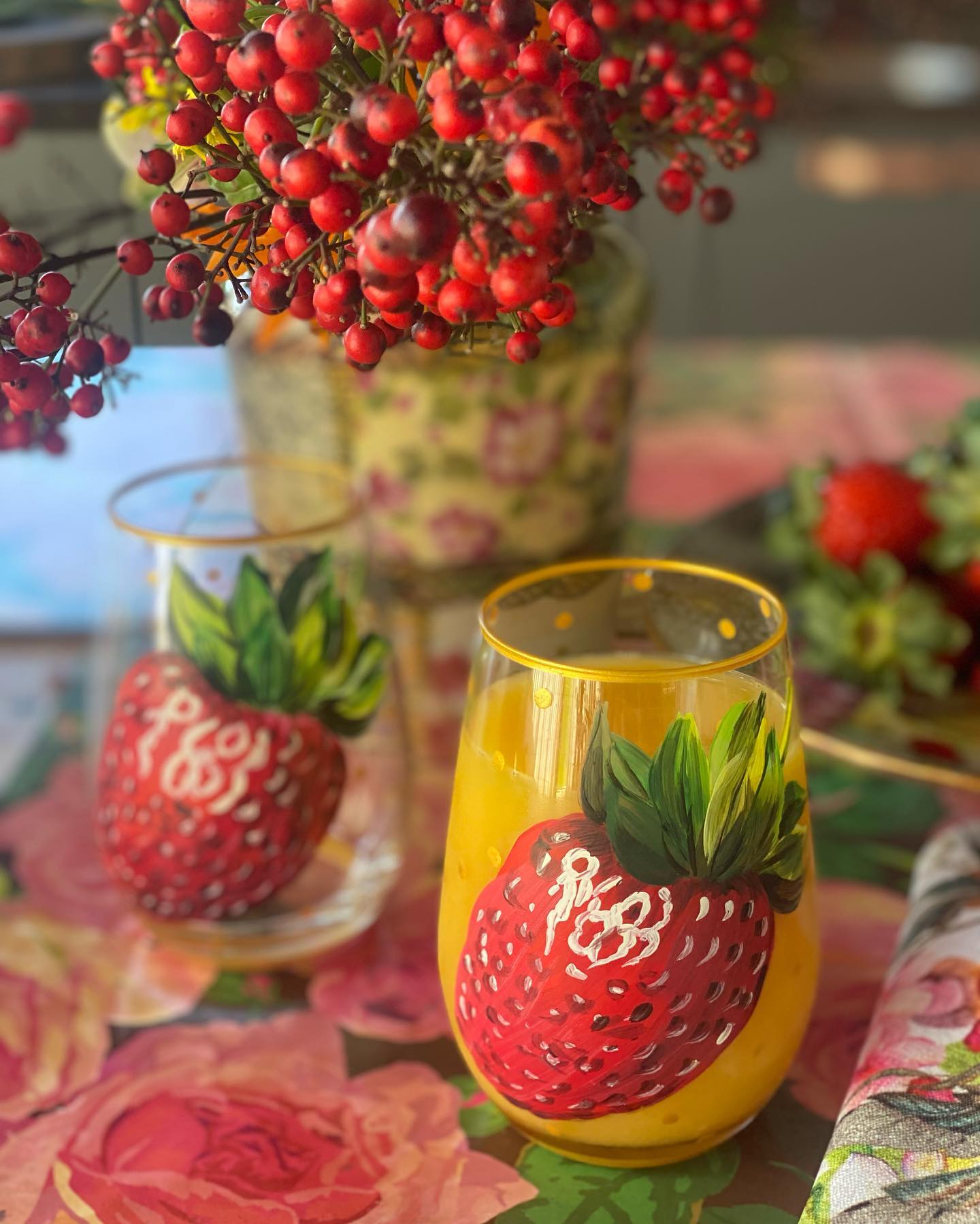 Strawberry Glassware Craft