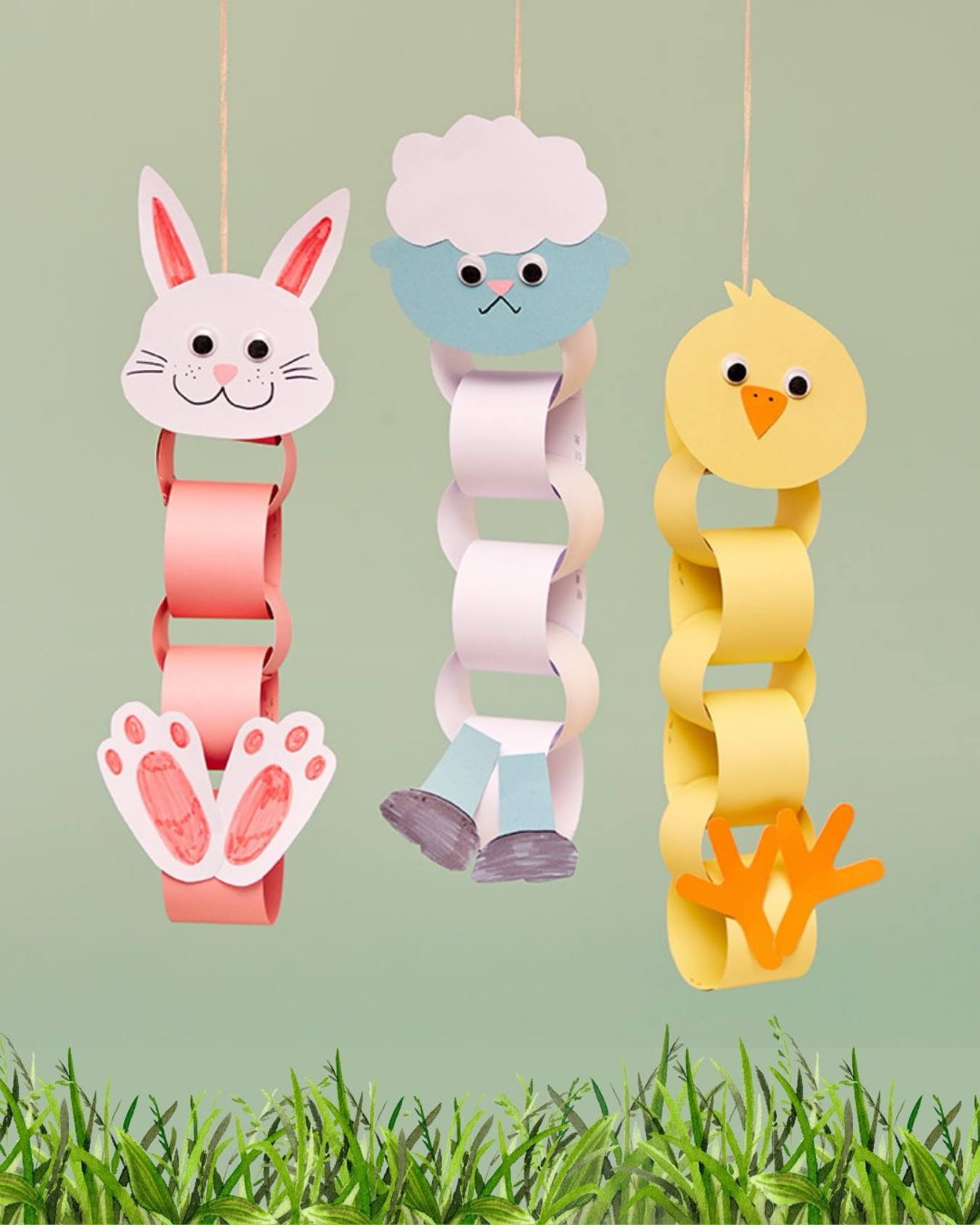 Paper Chain Easter Animals