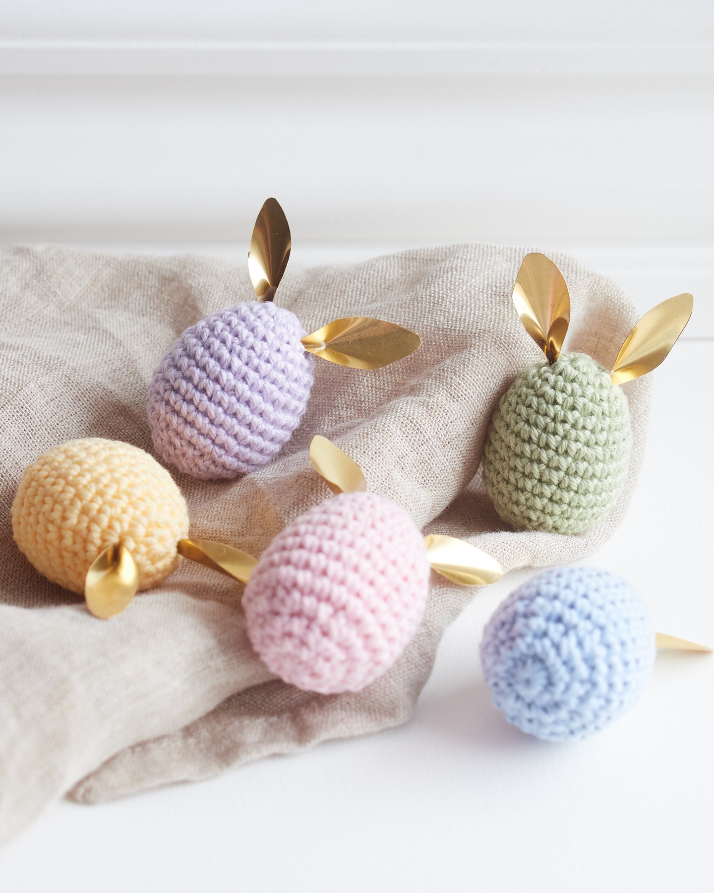 Crochet Eggs With Golden Ears