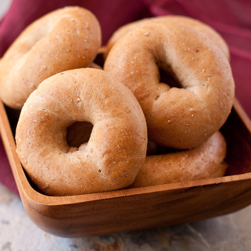 Whole-Grain Mini Bagels
