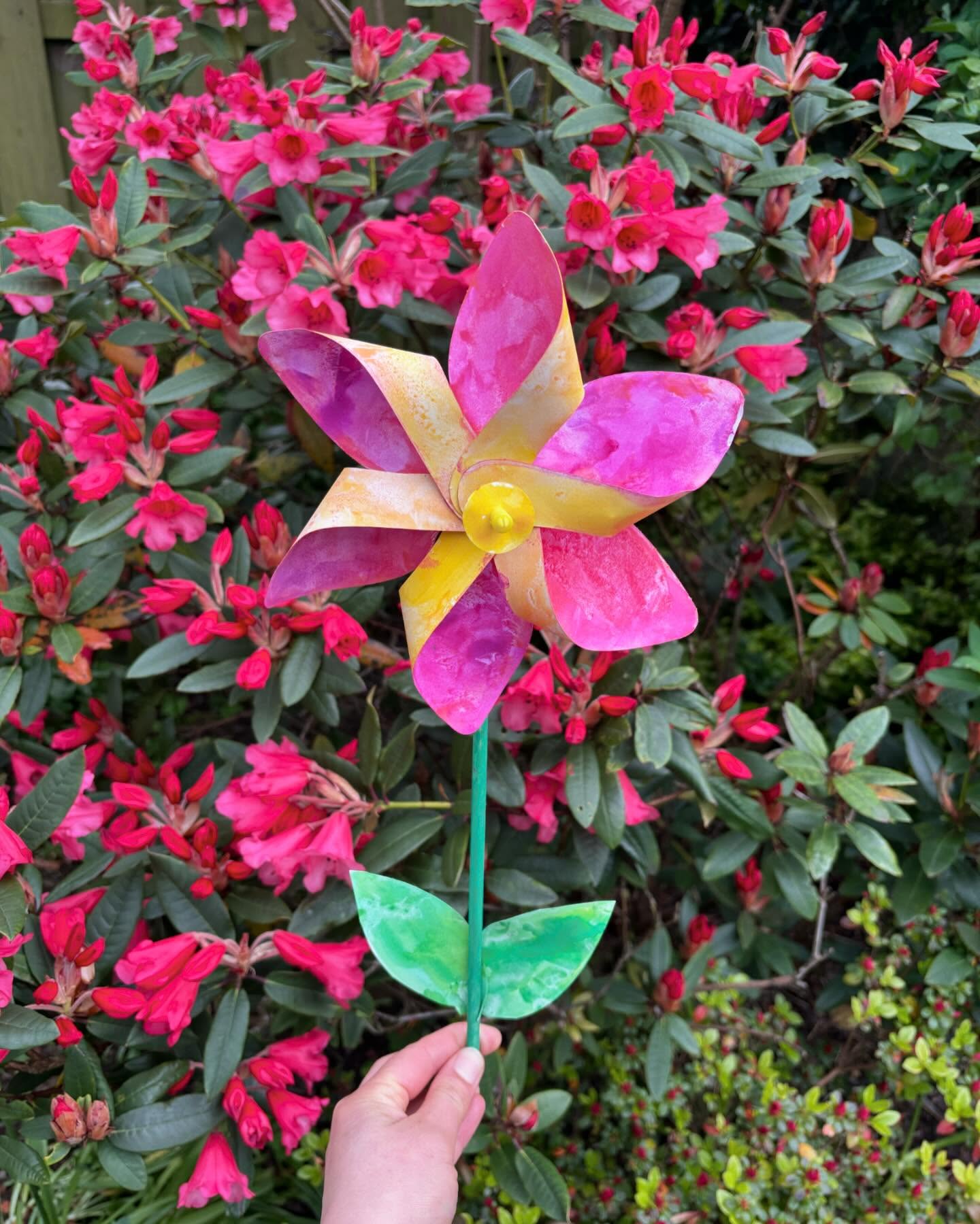 Paper flower pinwheel