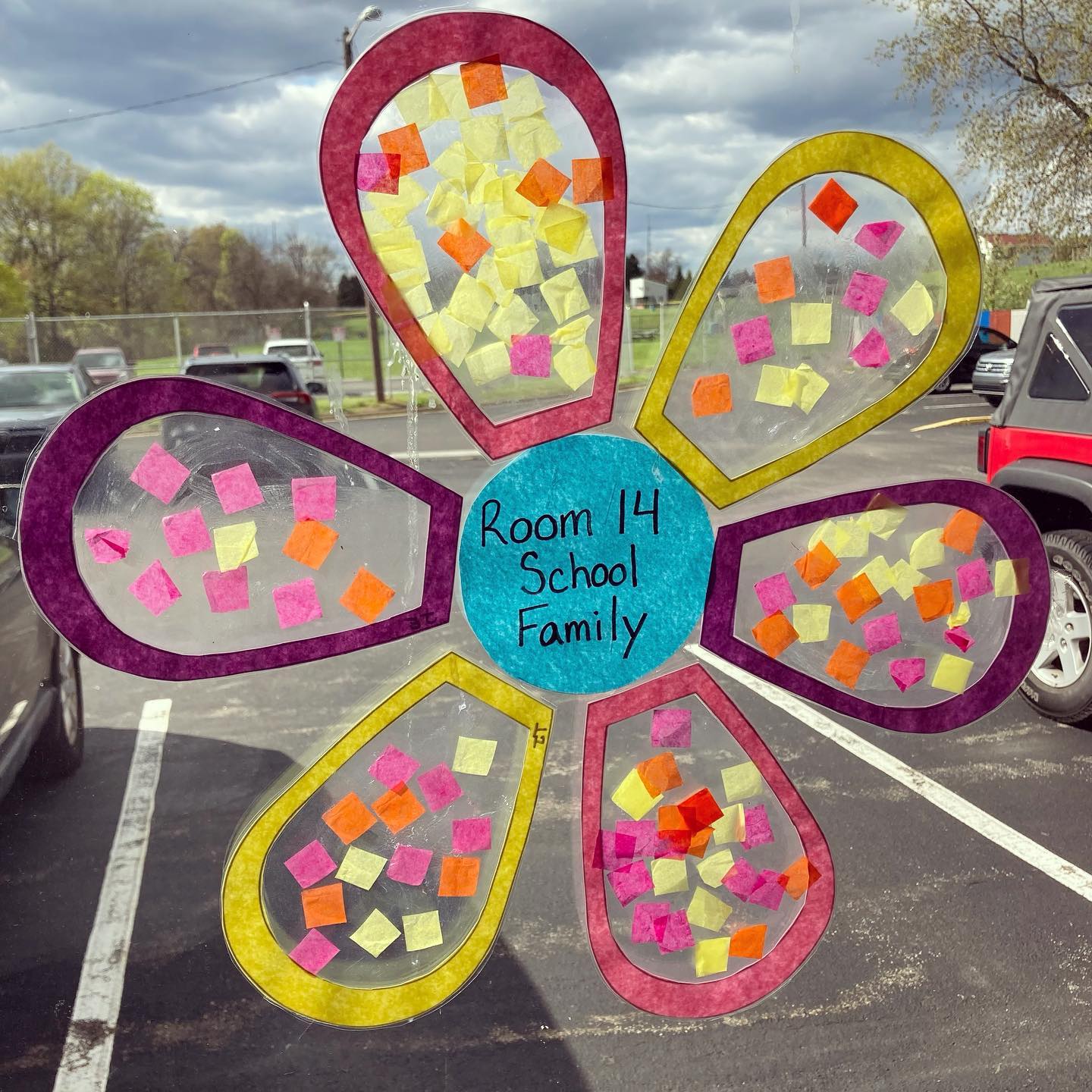 Preschool Flower Sun Catcher Craft