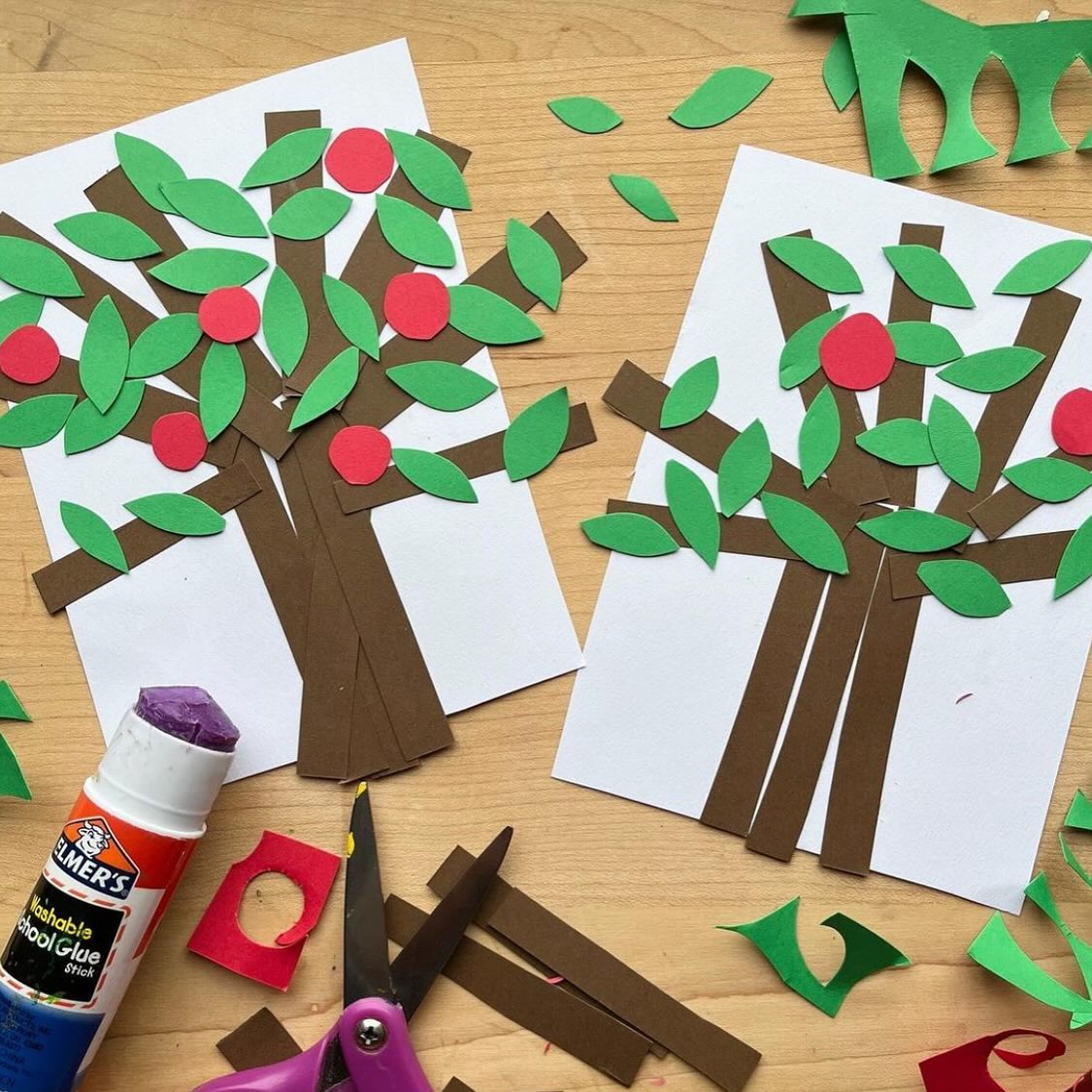 Paper Tree And Fruit Craft