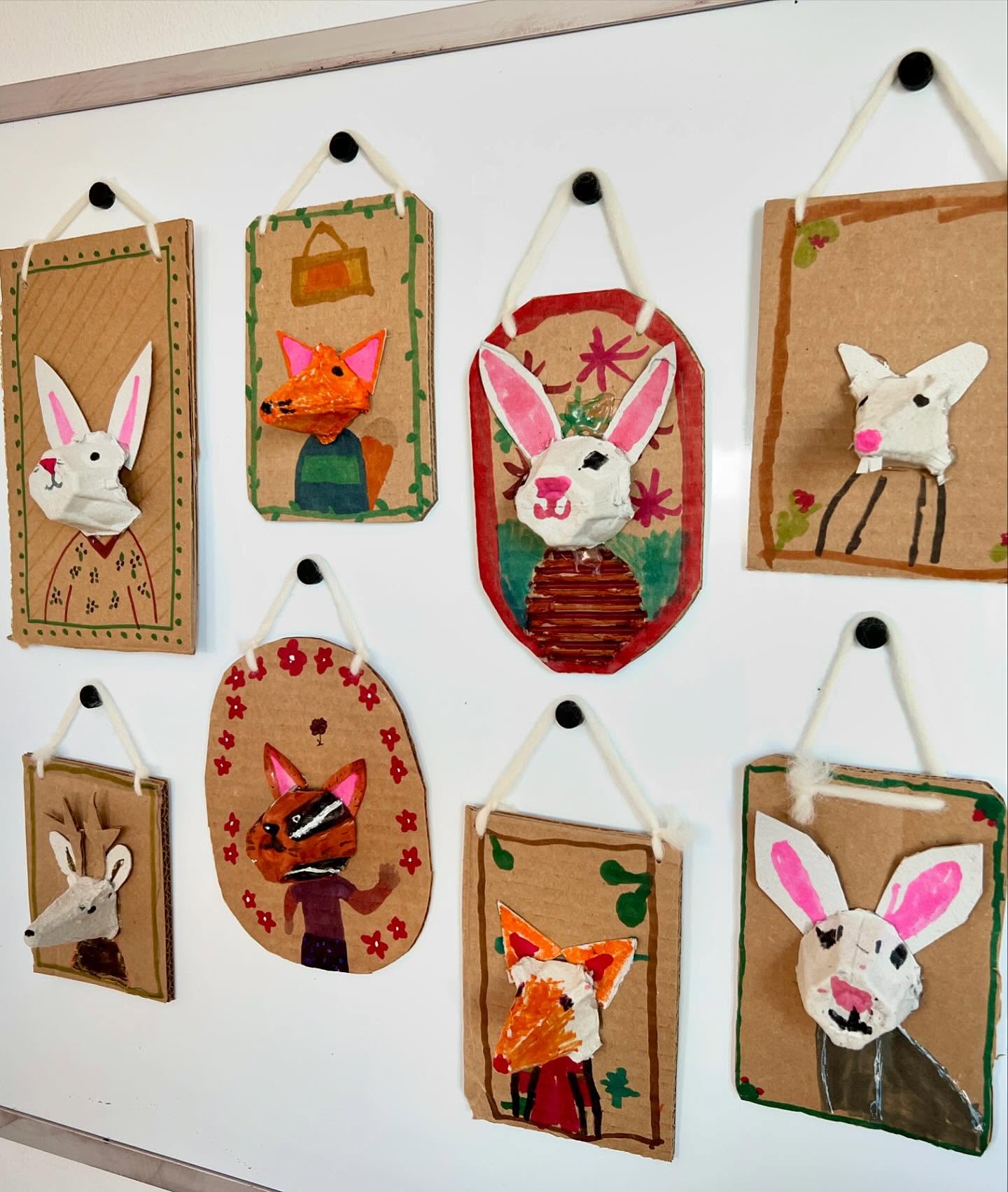 Cardboard Bunny Wall Art