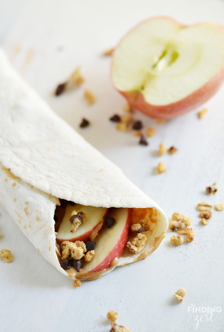 Apple & Peanut Butter Wraps
