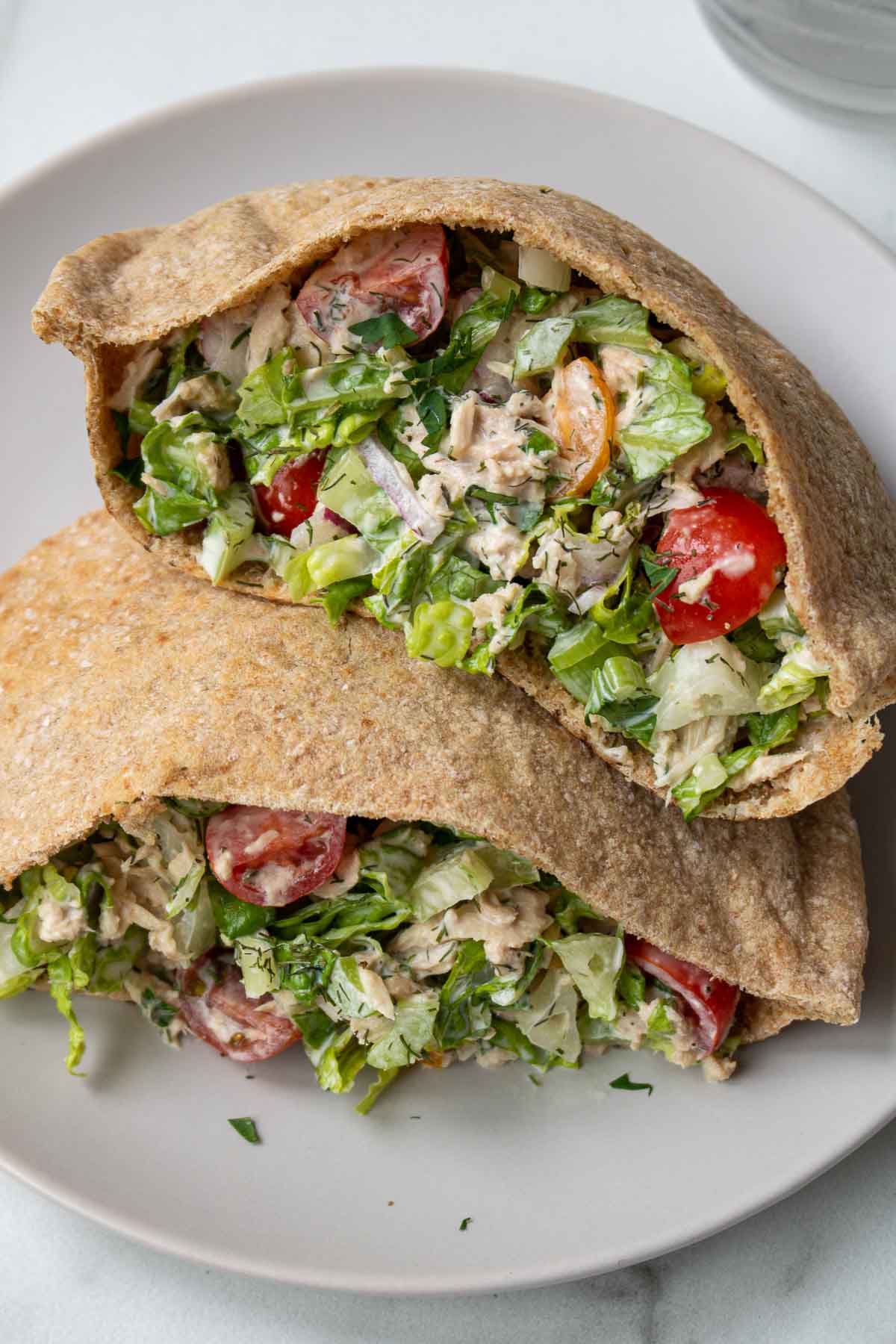 Tuna Salad Stuffed Pitas