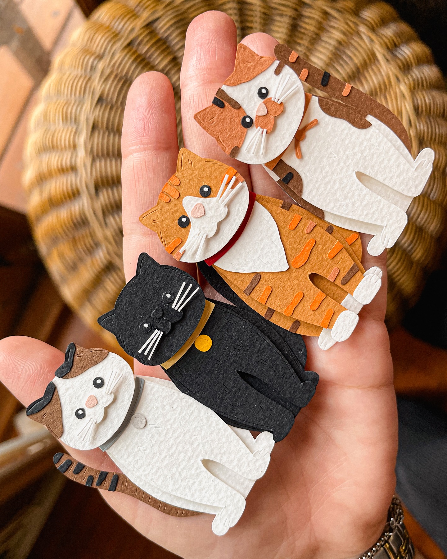 Handmade Paper Cat Craft