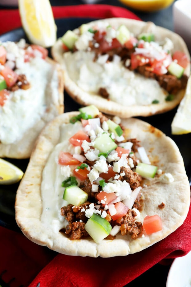 Greek Beef Pita Pockets