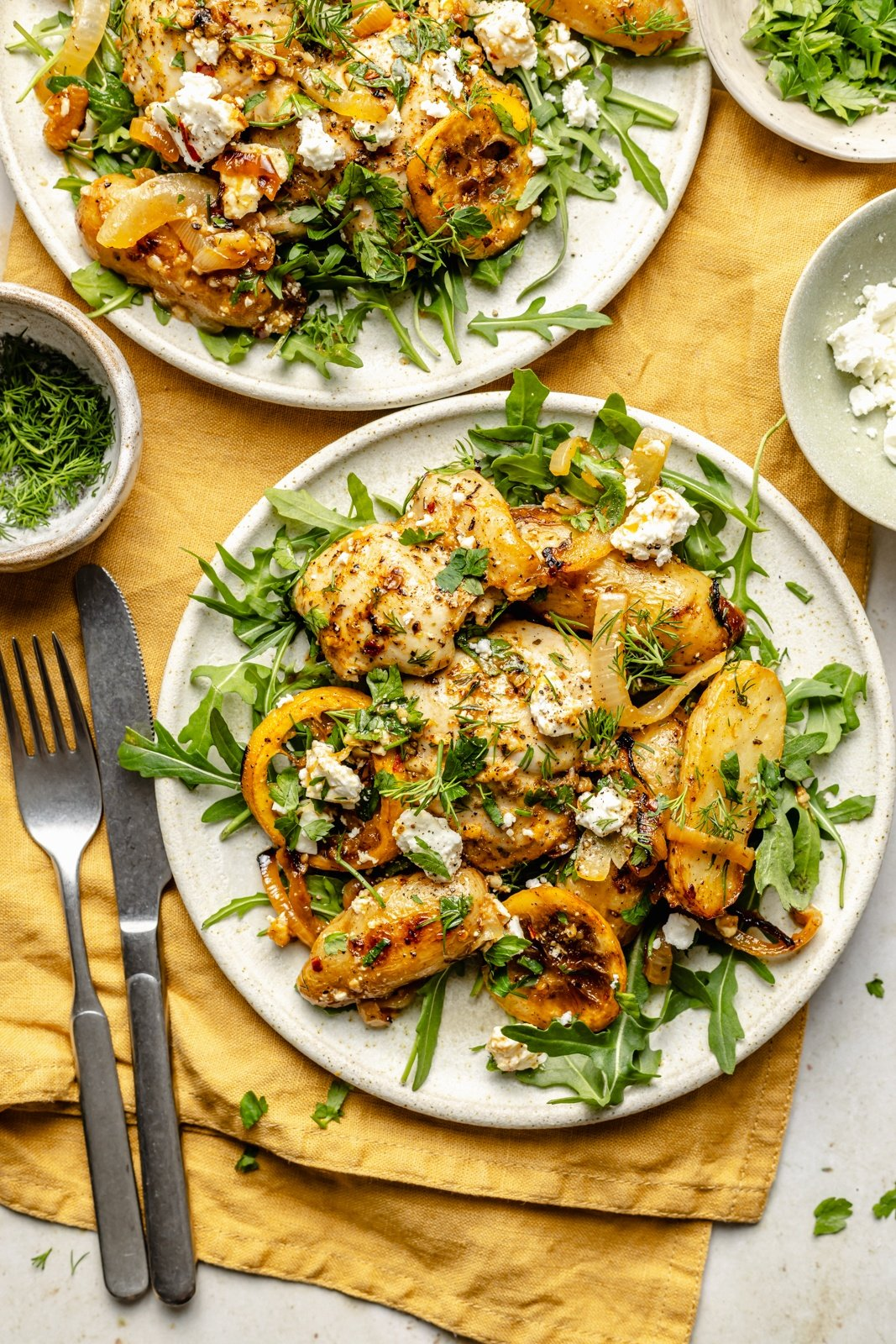 One-Pan Lemon Garlic Chicken & Sweet Potatoes