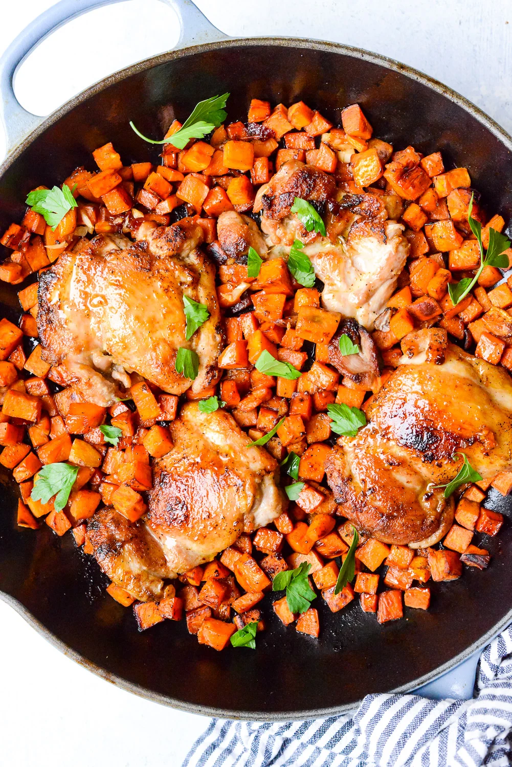 Creamy Chicken & Sweet Potato Skillet