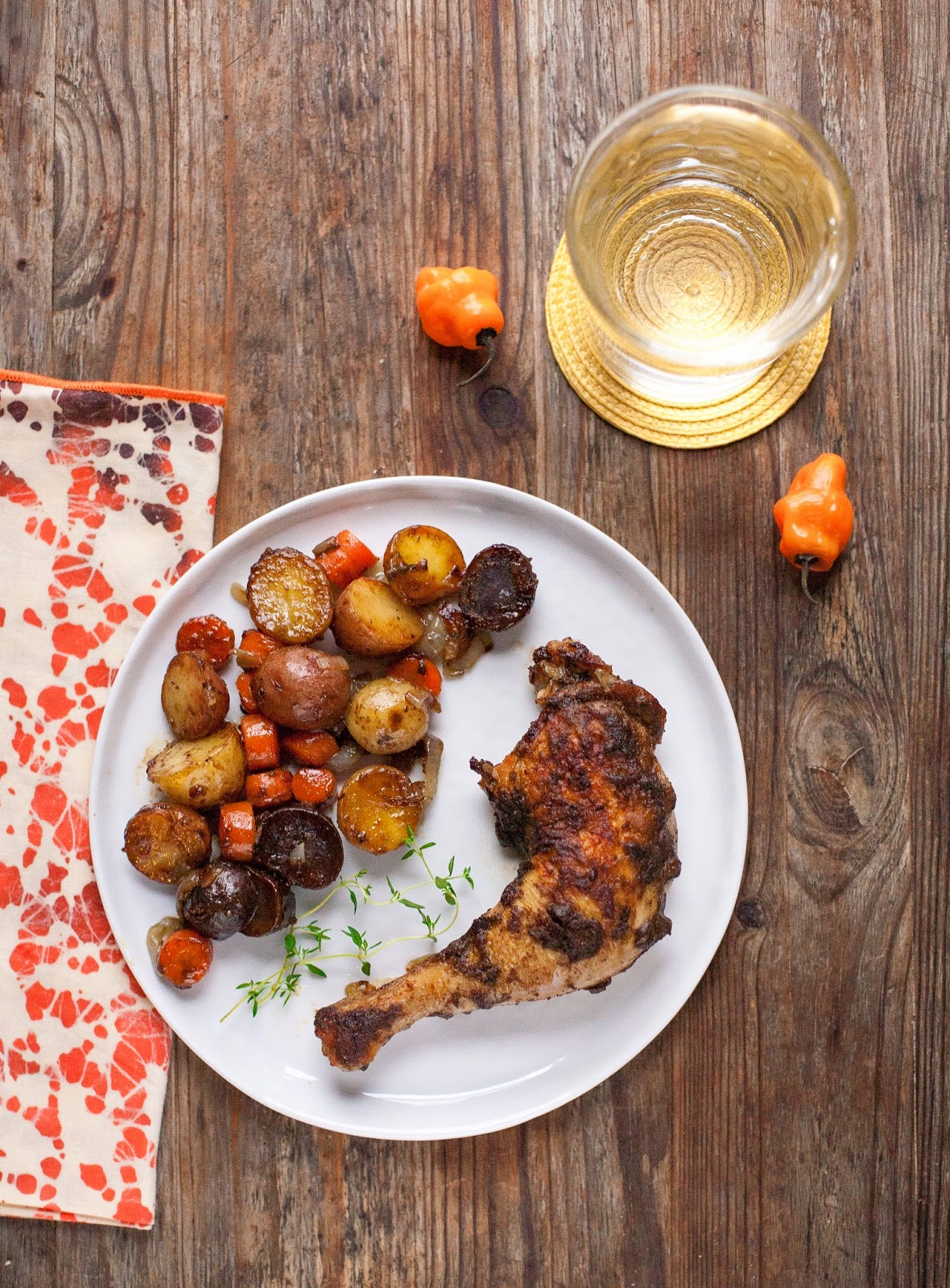 Jamaican Jerk Chicken & Roasted Sweet Potatoes